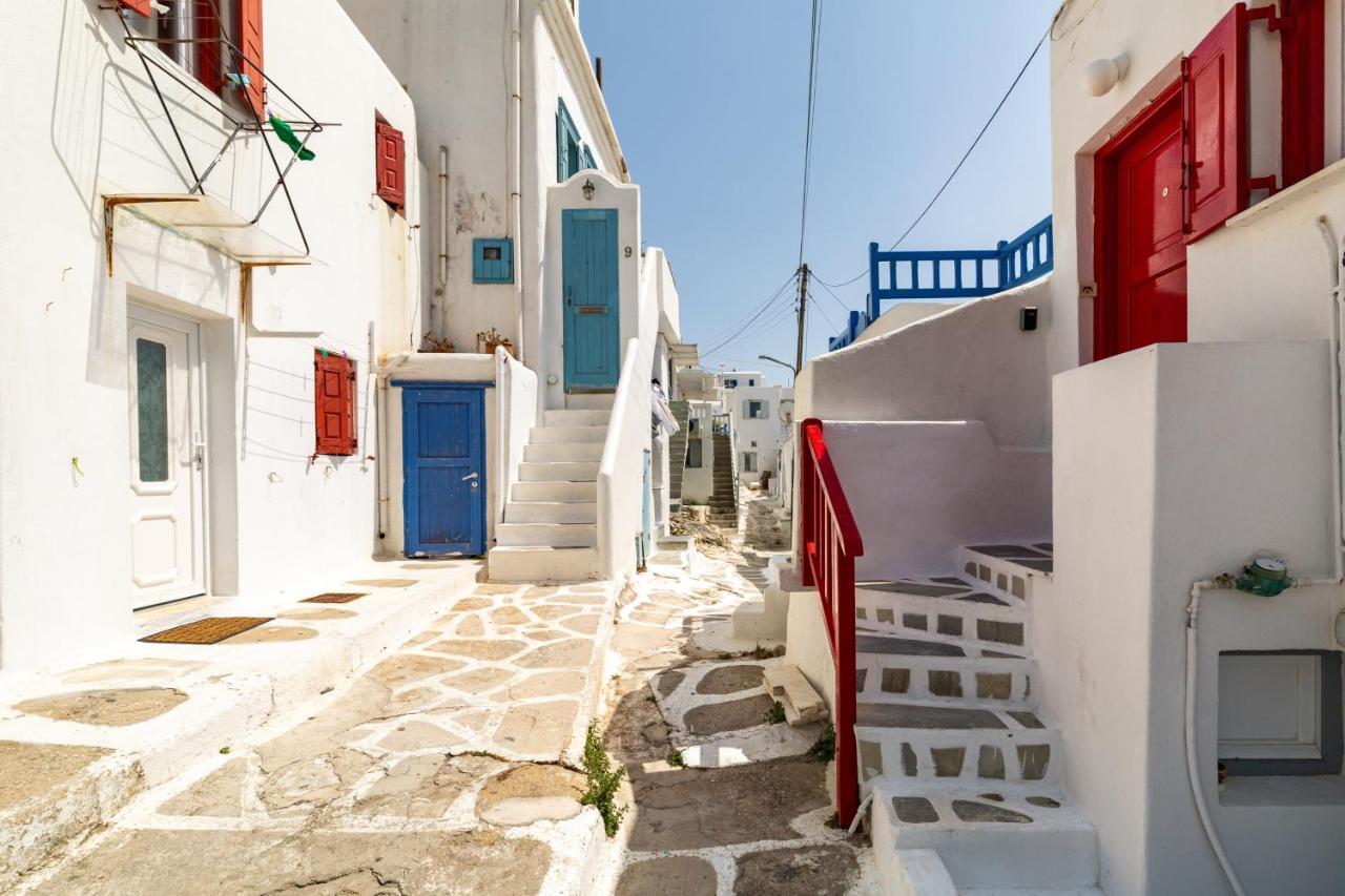 Elenitas Town House With Balcony And Sea View Apartment Mykonos Town Bagian luar foto